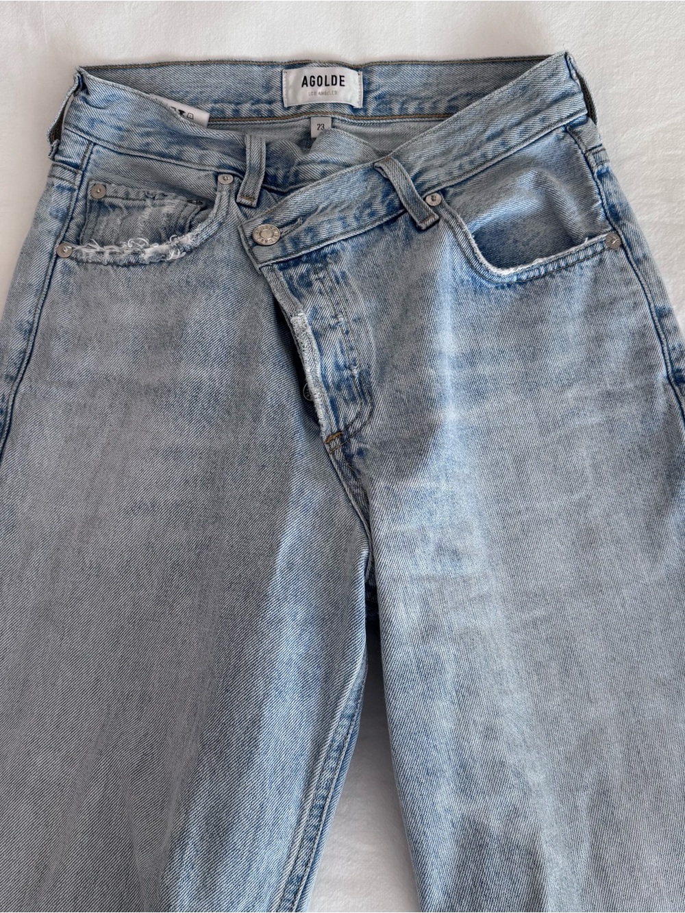Agolde // Pale Blue Straight Leg Jeans